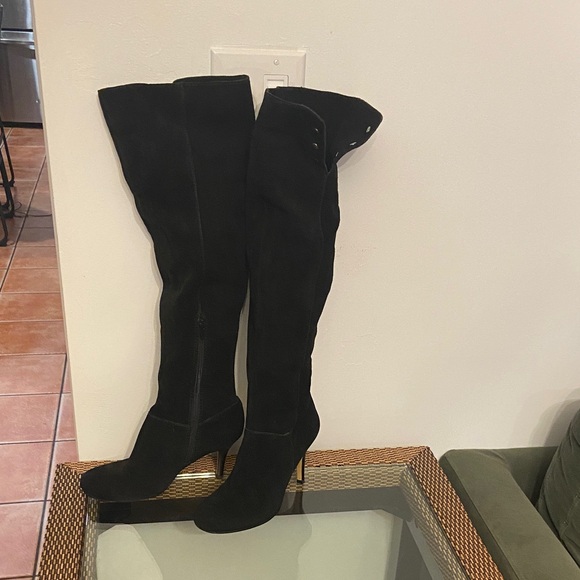 Nine West Black Suede Over-the-Knee Boots - Picture 2 of 7